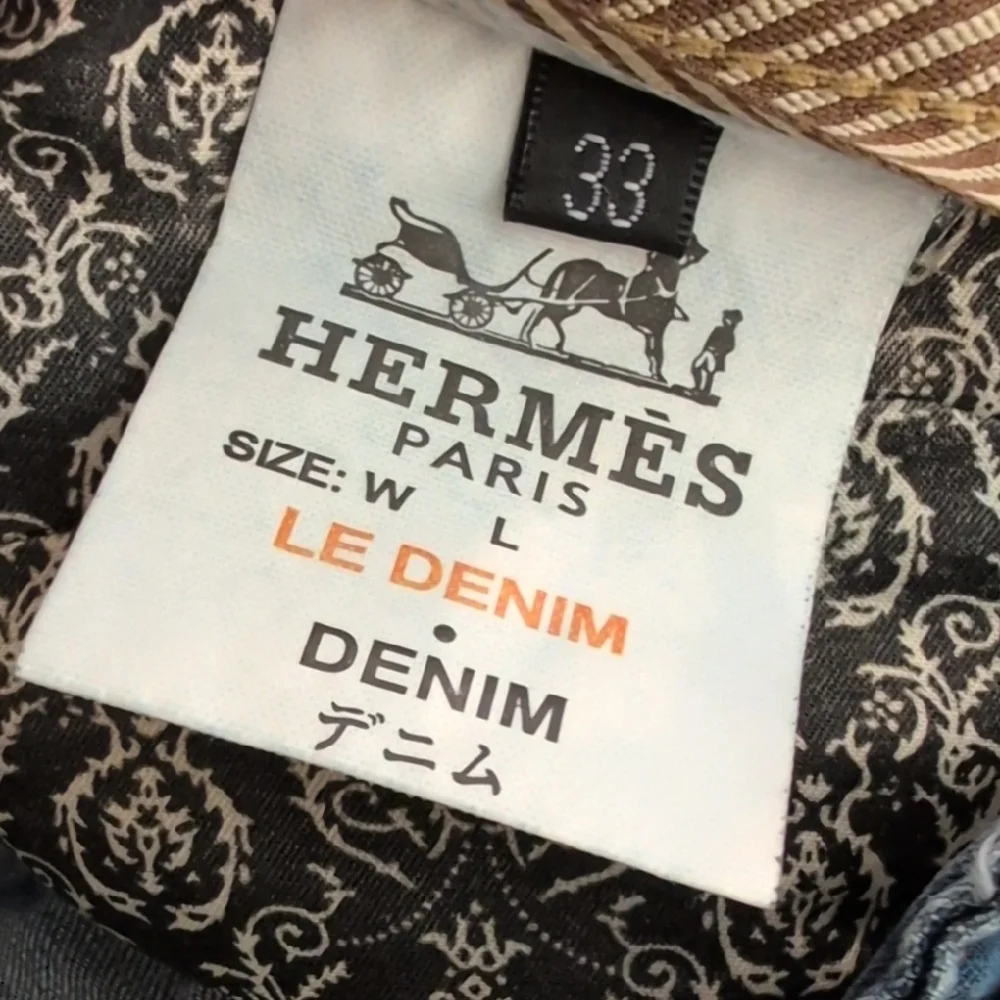 Hermes Men's Blue Denim Jean Shorts - Size 33 - Picture 8 of 11